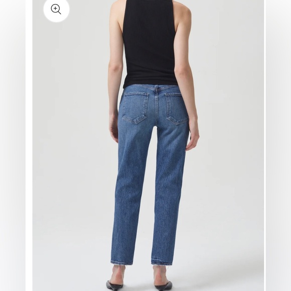 AGOLDIE Riley Crop High Rise Straight in Silence - Picture 2 of 6